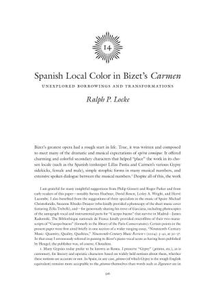 Spanish Local Color in Bizet's Carmen.Pdf