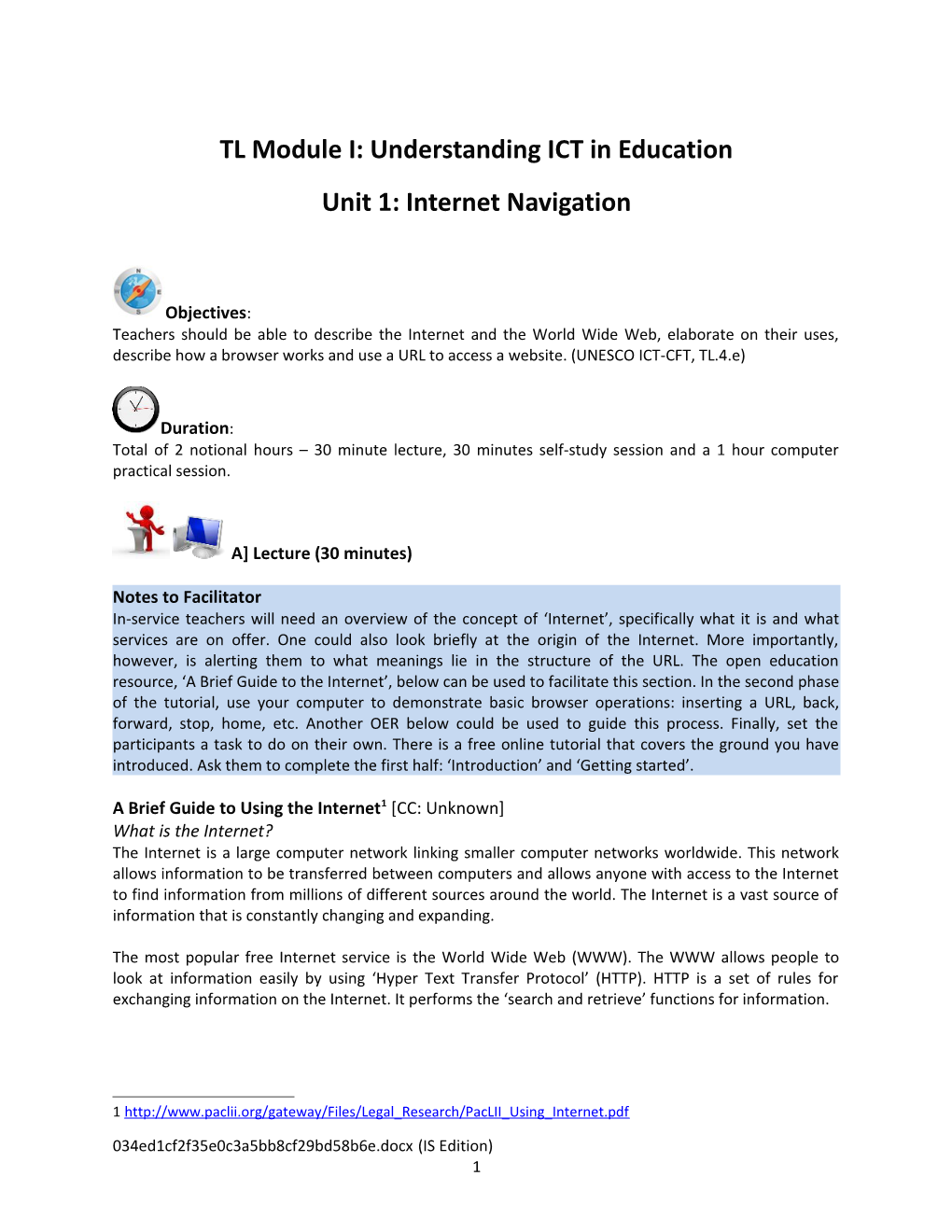 Module I: Understanding ICT in Education s1