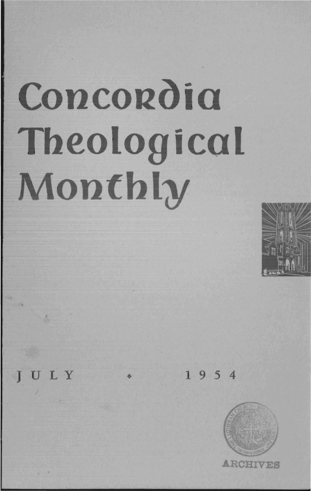 Concoll()Ia Theological Monthly