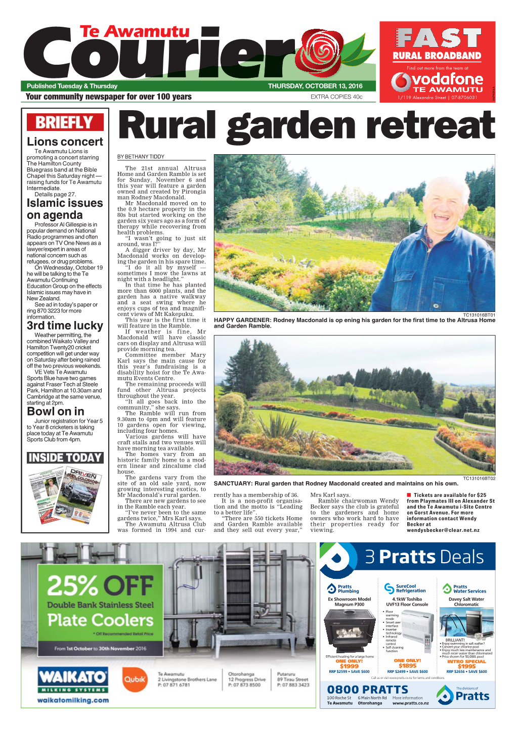 Te Awamutu Courier Thursday, October 13, 2016