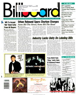 BILLBOARD MAGAZINE (ISSN 0006 -2510) Is Published Weekly (Except for the Last Week Action