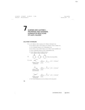 Properties and Synthesis. Elimination Reactions of Alkyl Halides