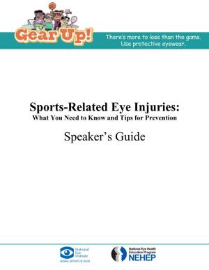 Sports-Related Eye Injuries Speaker's Guide
