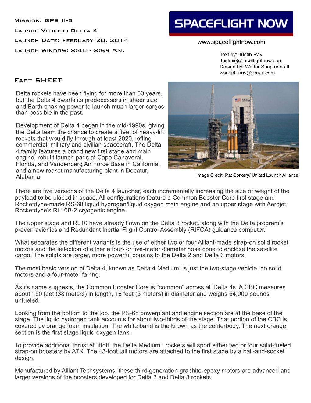 Delta 4 Fact Sheet