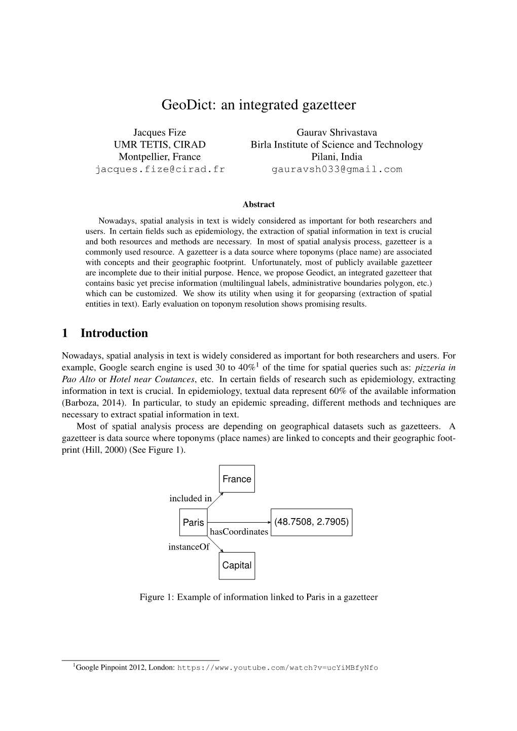 An Integrated Gazetteer