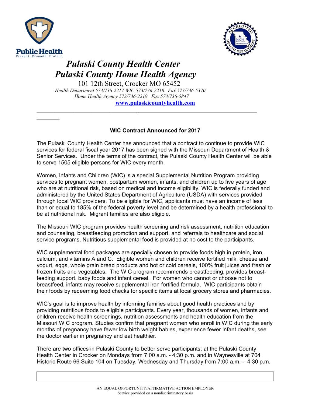 Pulaski County Health Department