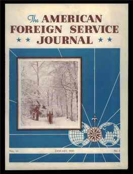 The Foreign Service Journal, January 1939
