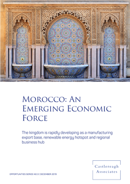 Morocco: an Emerging Economic Force