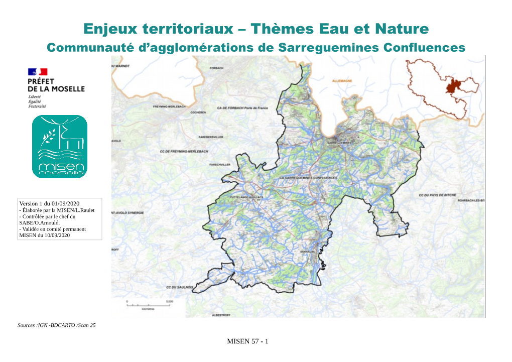 Thèmes Eau Et Nature Communauté D’Agglomérations De Sarreguemines Confluences