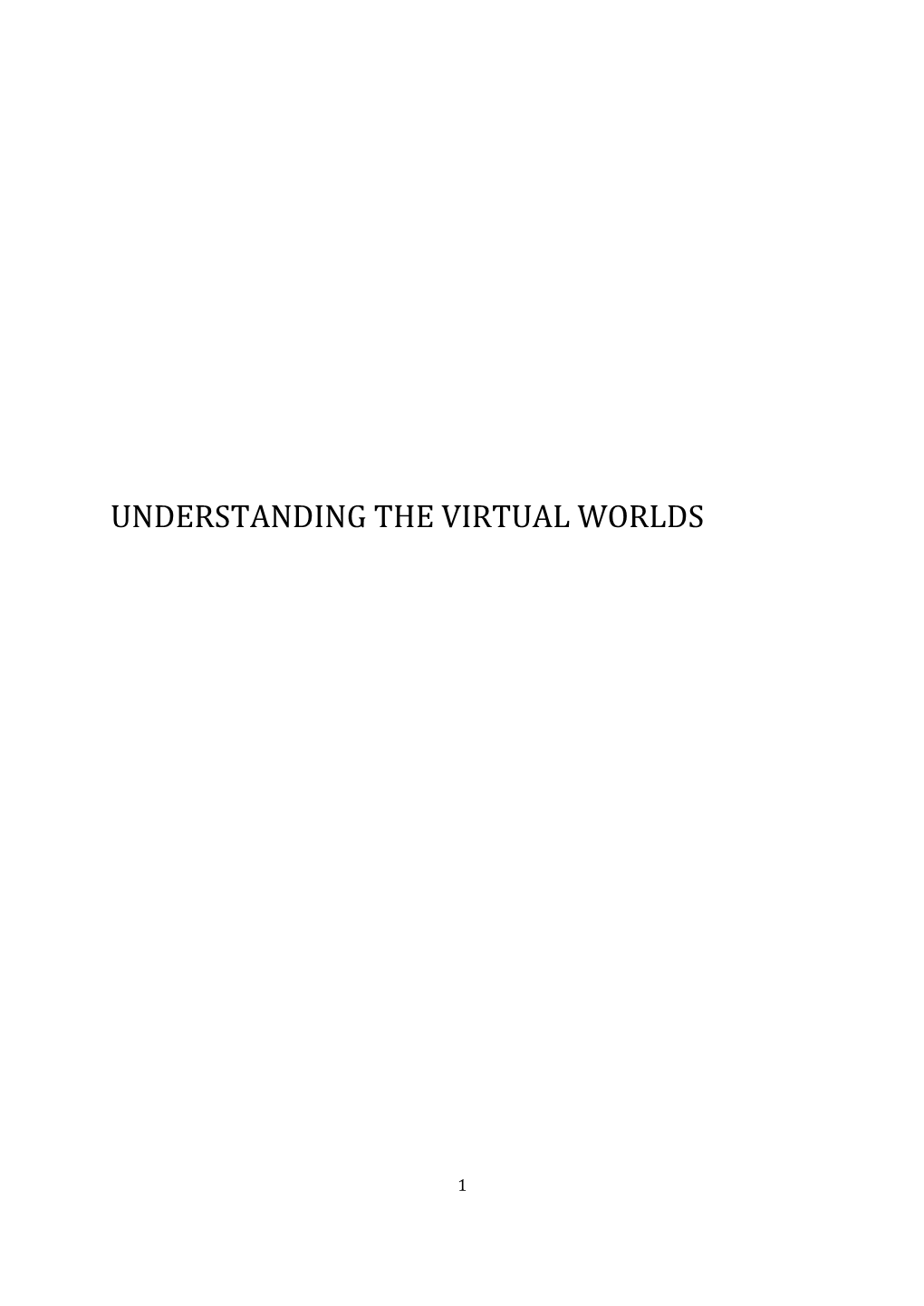 Virtual Worlds