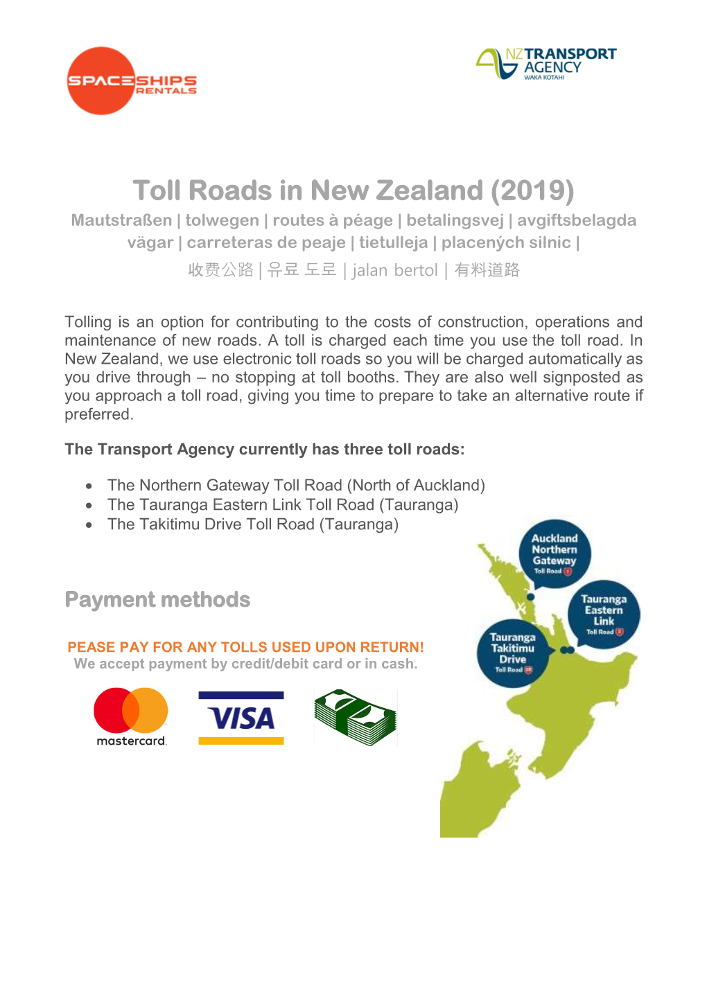 Toll Roads in New Zealand