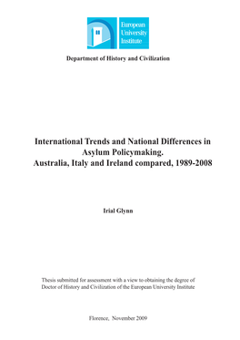 International Trends and National Differences in Asylum Policymaking