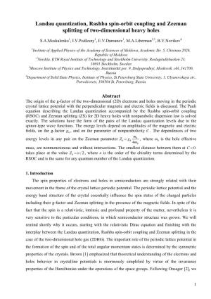 Landau Quantization, Rashba Spin-Orbit Coupling and Zeeman Splitting of Two-Dimensional Heavy Holes