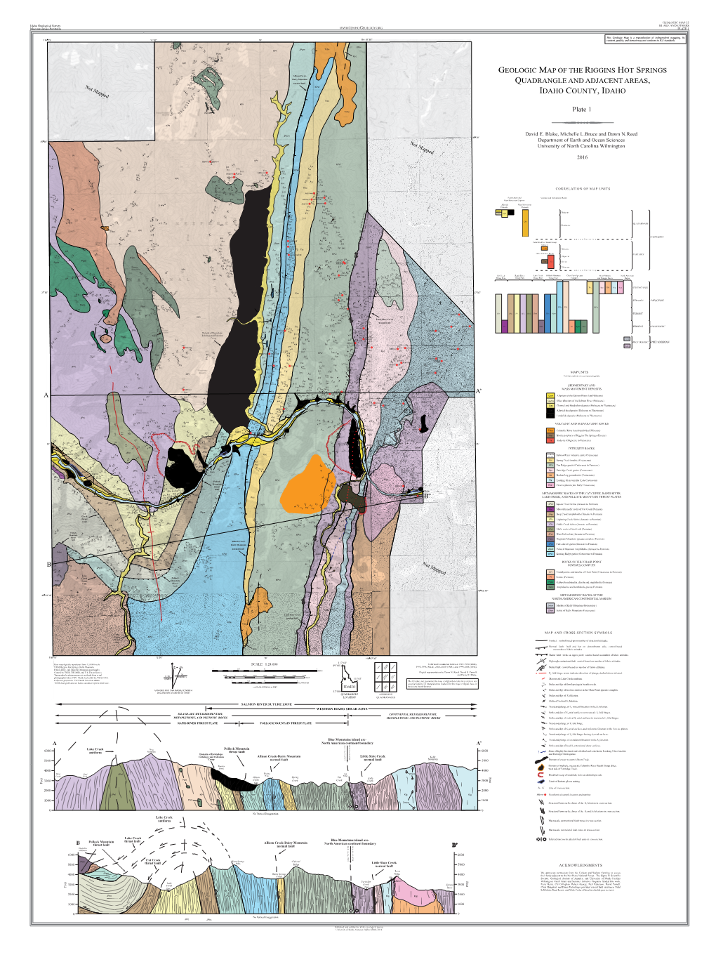 Geologic Map of the Riggins Hot Springs Quadrangle and Adjacent Areas, Idaho County, Idaho