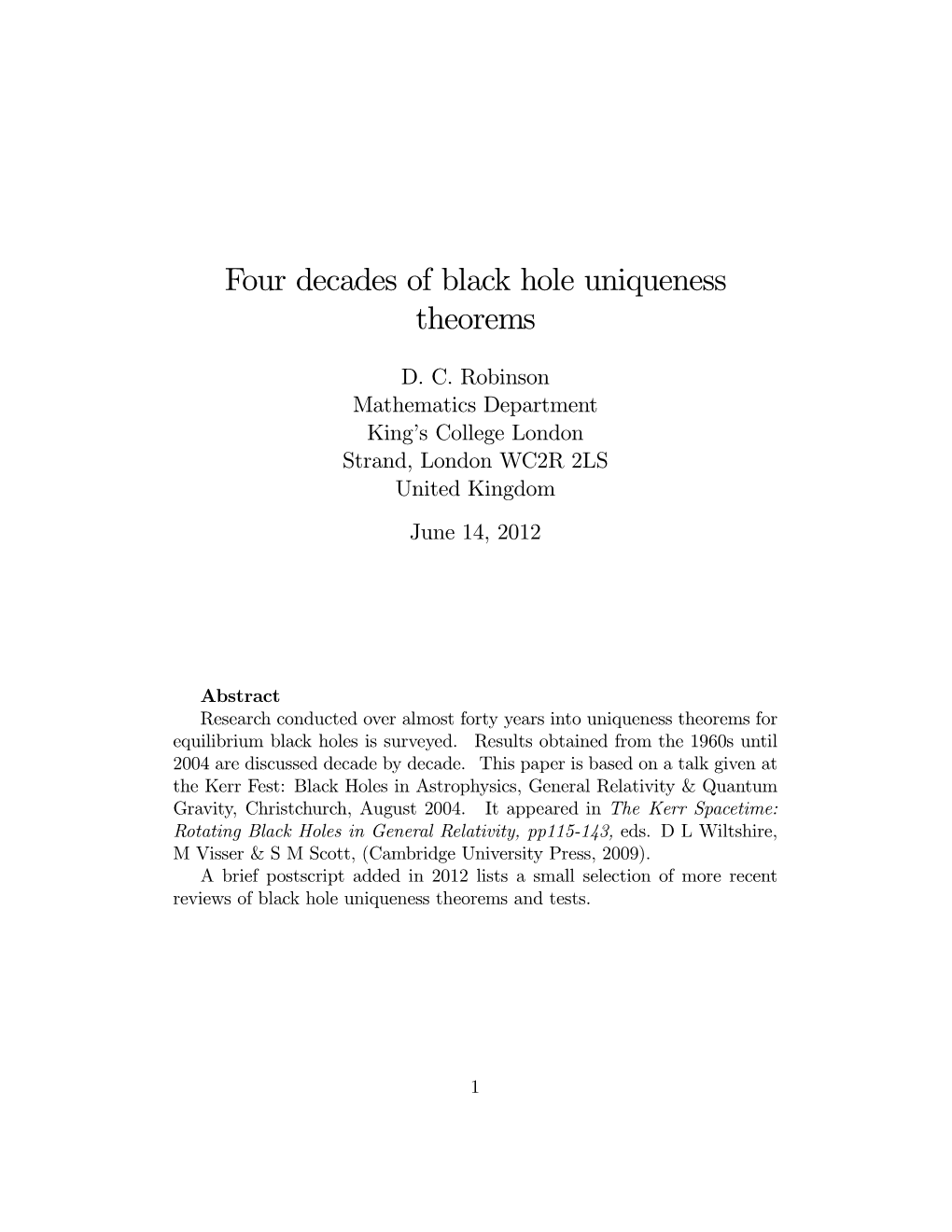 four-decades-of-black-hole-uniqueness-theorems-docslib