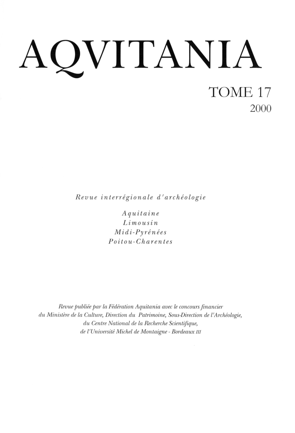 Tome 17 2000