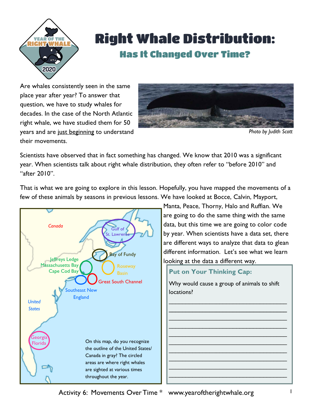 Right Whale Distribution: Has It Changed Over Time?