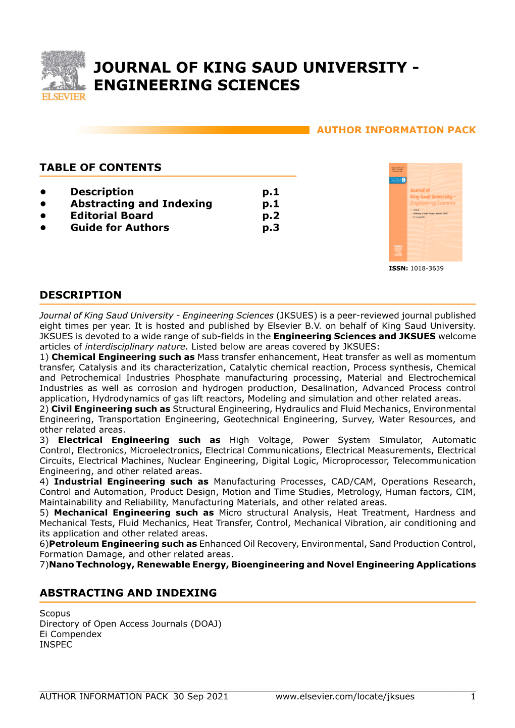 Journal of King Saud University - Engineering Sciences