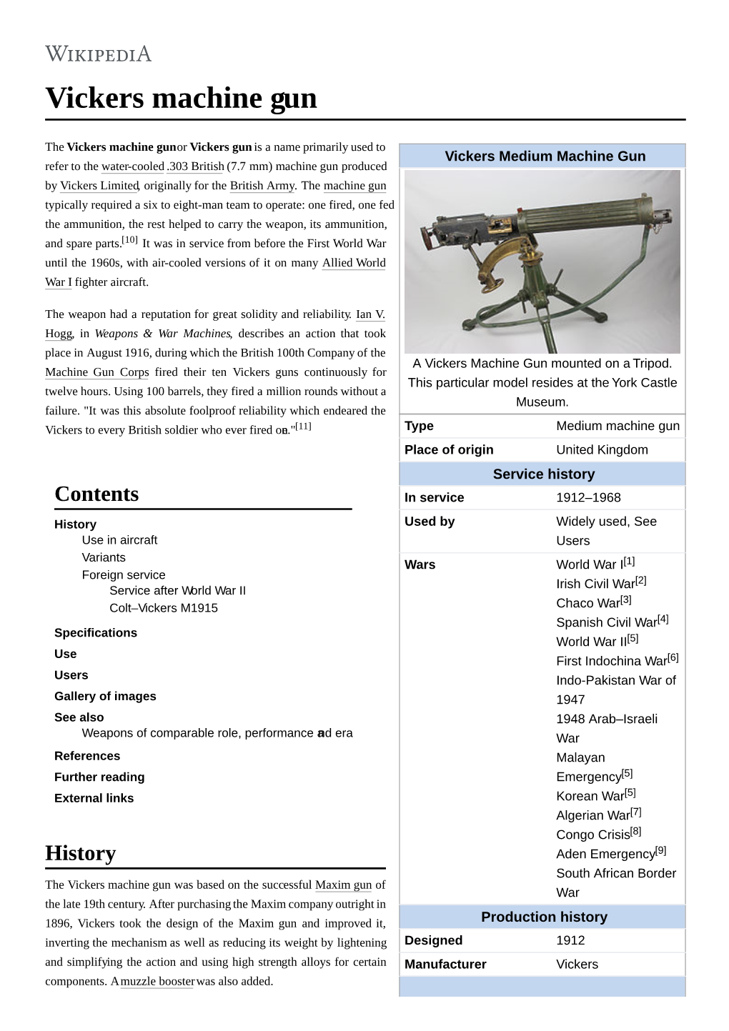 Vickers Machine Gun