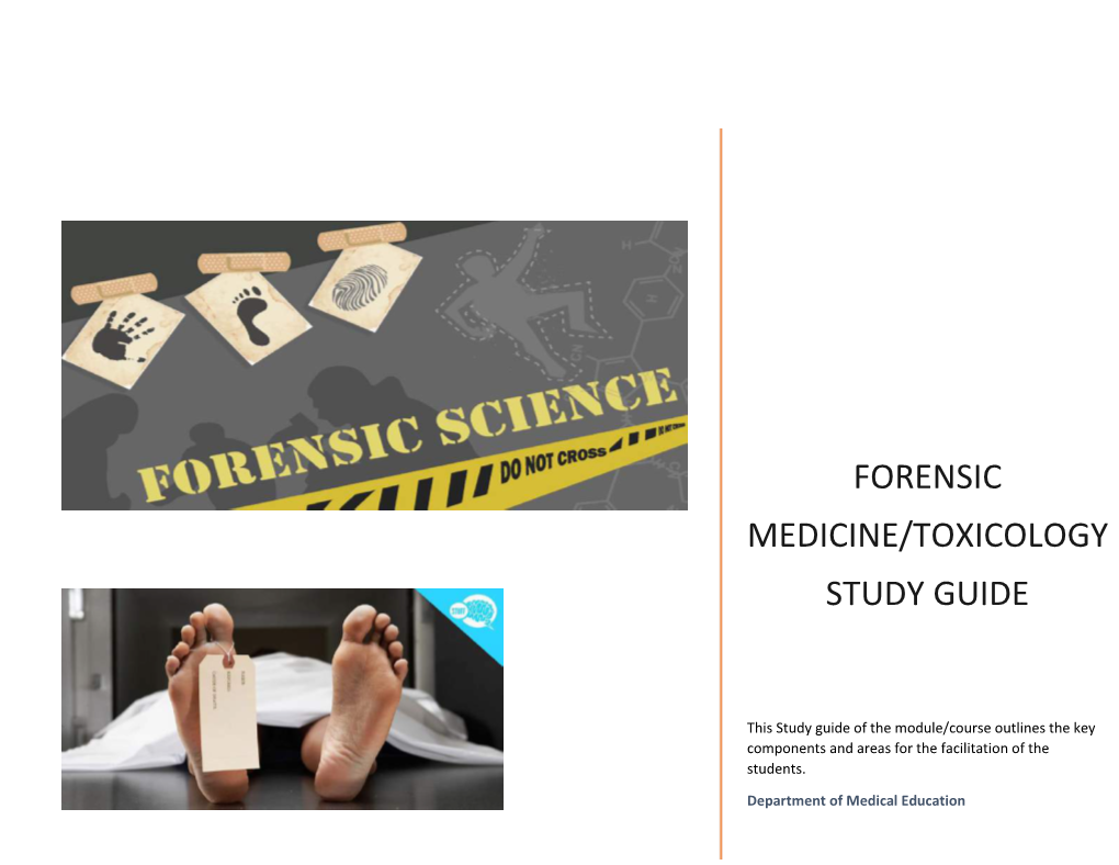 Forensic Medicine Study Guide