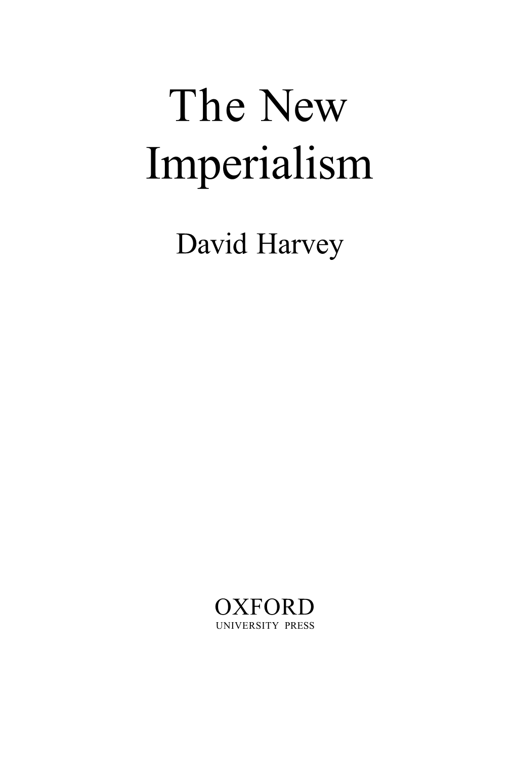 The New Imperialism