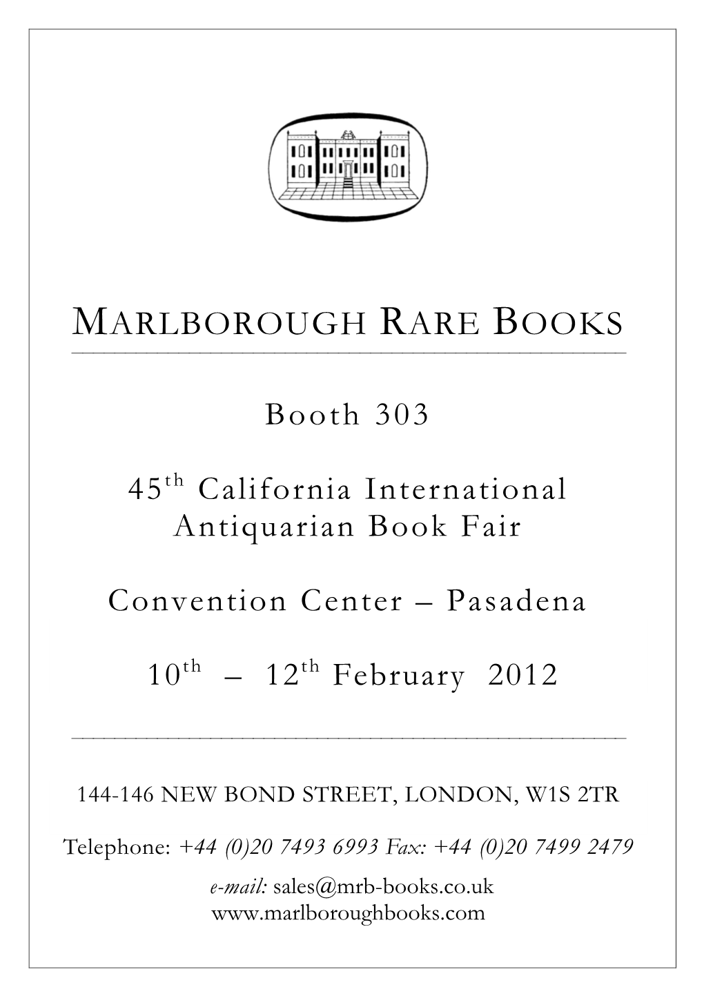 MRB Pasadena Bookfair 2012