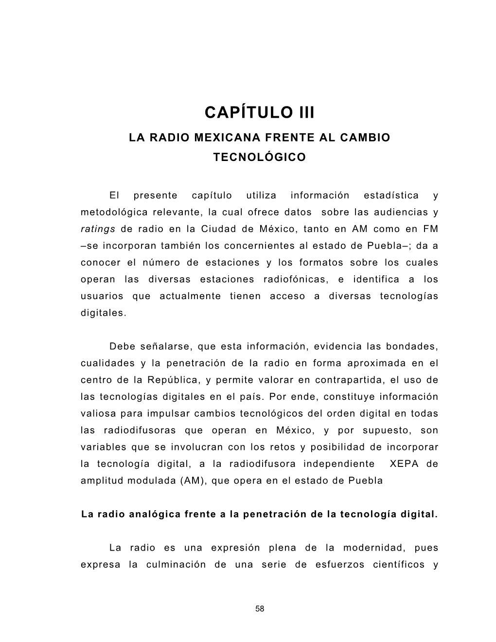 Capítulo 3. La Radio Mexicana Frente Al Cambio Tecnológico