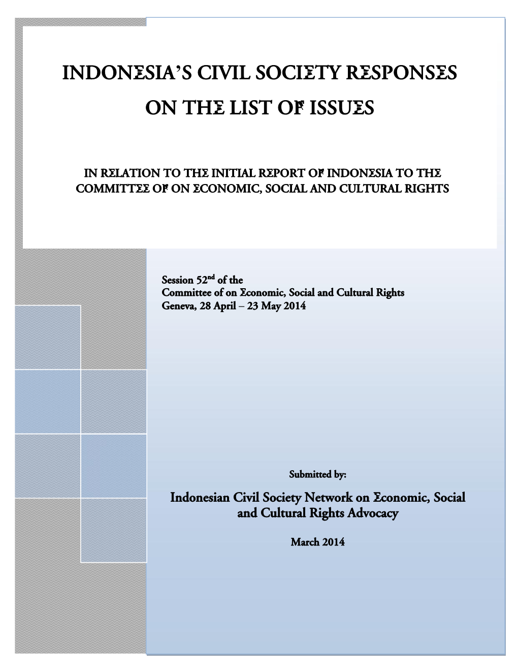 Indonesia's Civil Society Responses on the List Of