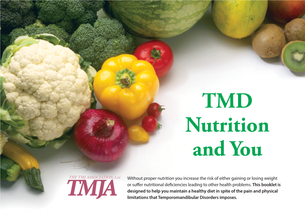 TMD Nutrition and You