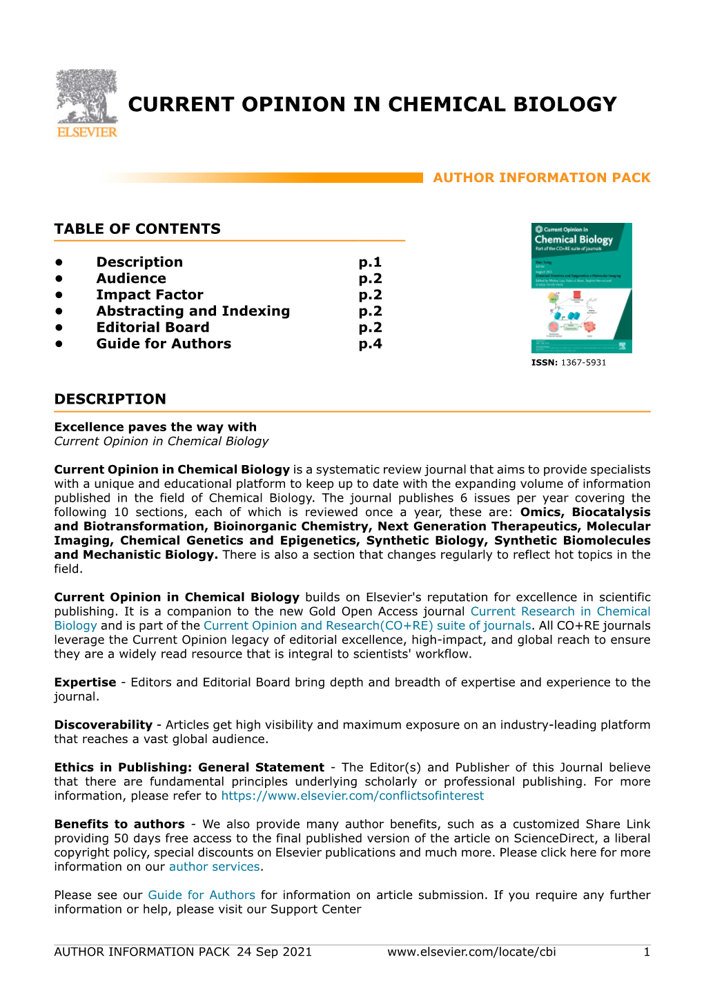 Current Opinion in Chemical Biology