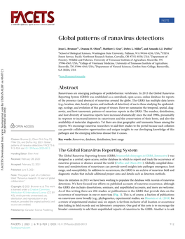 Global Patterns of Ranavirus Detections