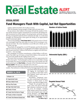 Real Estate Alert’S 22Nd Annual Review of Closed- End Commingled Funds That Seek Yields of at Least 10% by Investing in Com- Mercial Real Estate