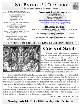 Crisis of Saints