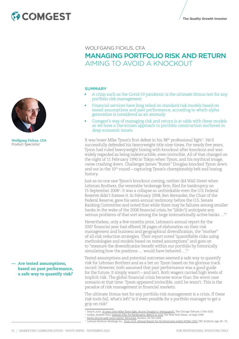 Managing Portfolio Risk and Return Aiming to Avoid a Knockout