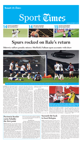 Spurs Rocked on Bale's Return