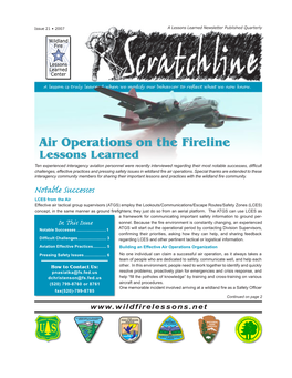 Air Operations on the Fireline