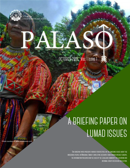 A Briefing Paper on Lumad Issues