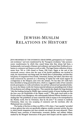 Jewish-Muslim Relations in History