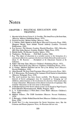 Chapter 1 Political Education and Training