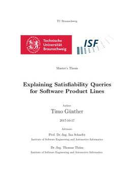 Explaining Satisfiability Queries for Software Product Lines