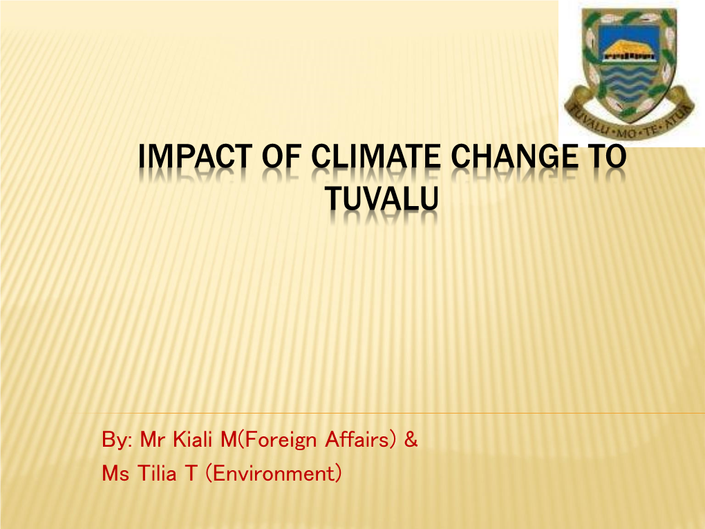 Environmental Impacts on Climate Change in Tuvalu