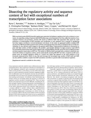 Dissecting the Regulatory Activity and Sequence Content of Loci with Exceptional Numbers of Transcription Factor Associations
