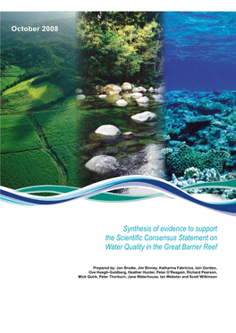 Synthesis of Evidence to Support the Scientific Consensus Statement on Water Quality in the Great Barrier Reef