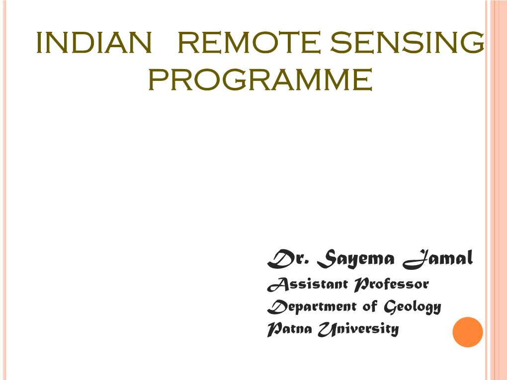 Indian Remote Sensing Programme