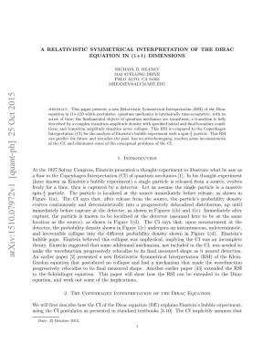 A Relativistic Symmetrical Interpretation of the Dirac Equation in (1+1) Dimensions