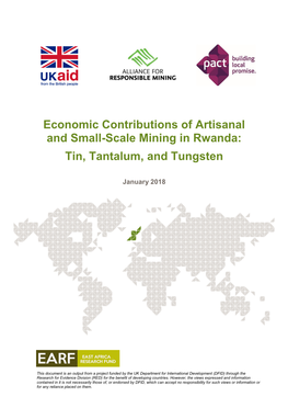 Economic Contributions of Artisanal and Small-Scale Mining in Rwanda: Tin, Tantalum, and Tungsten