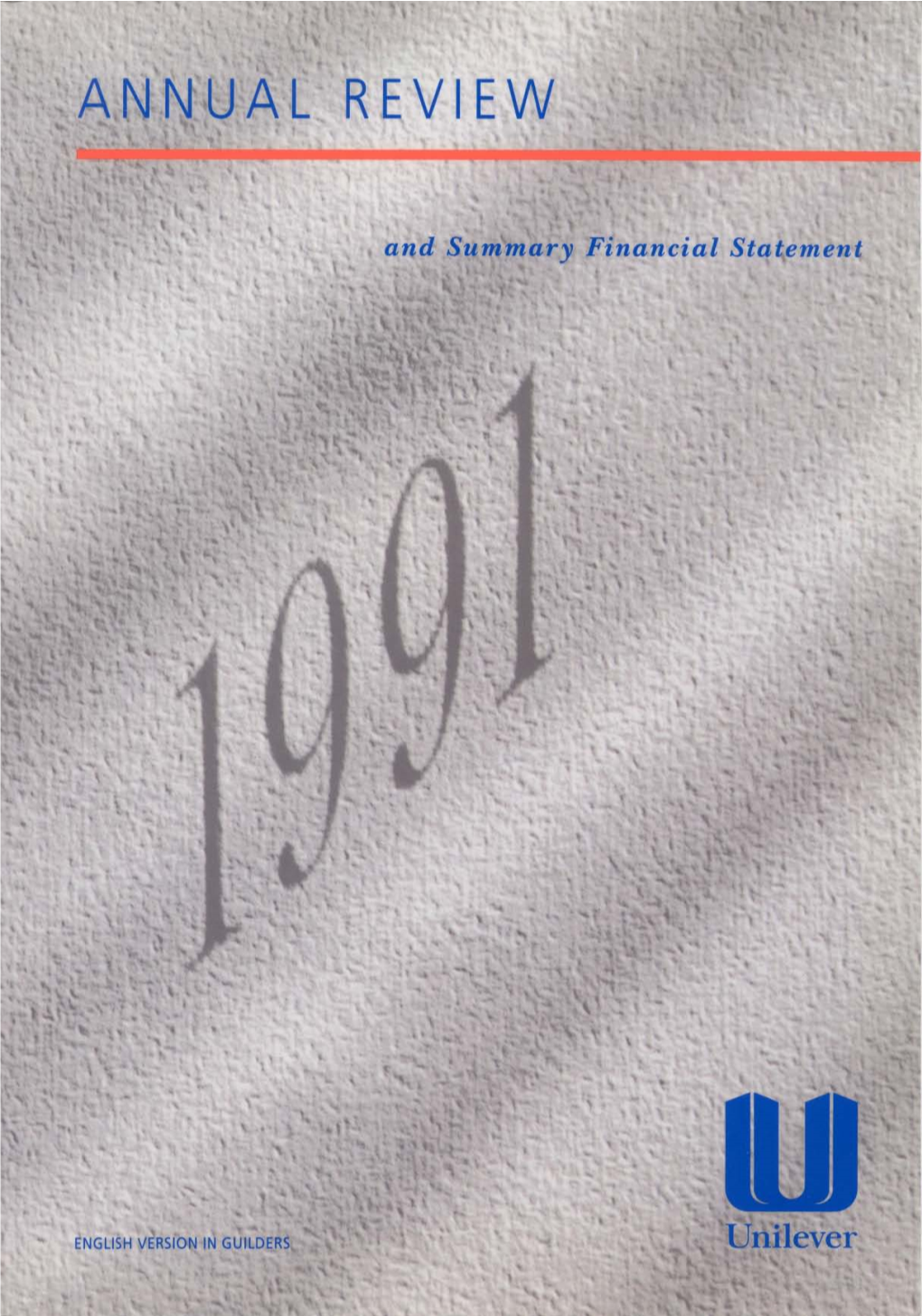 Unilever Annual Report 1991
