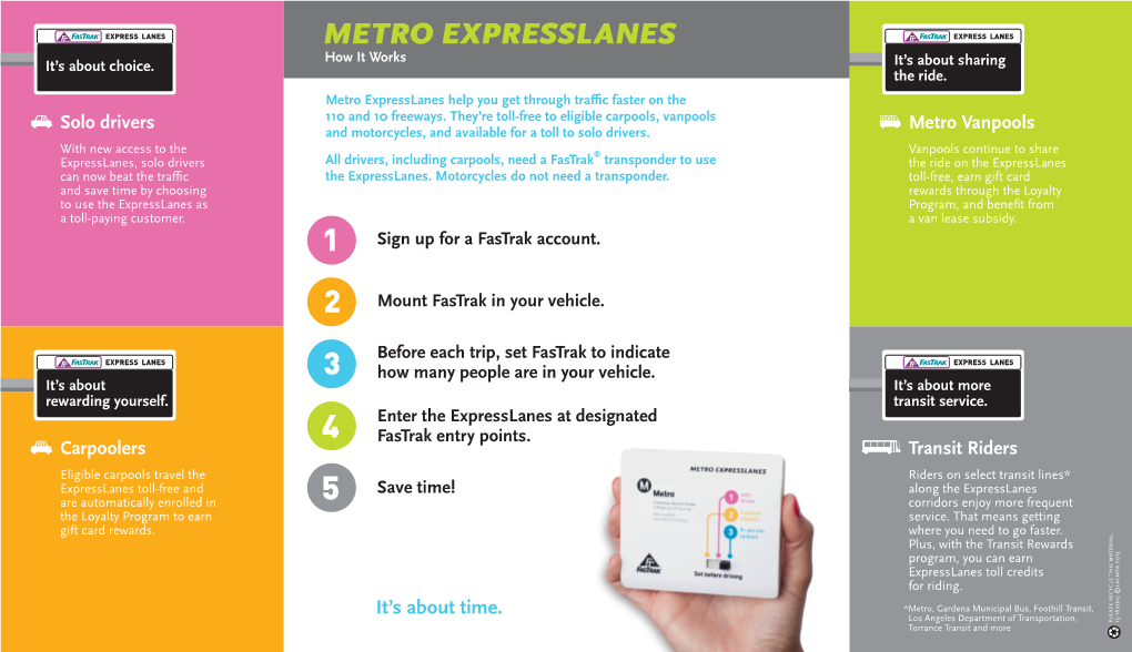 METRO EXPRESSLANES How It Works It’S About Choice
