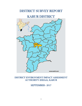 District Survey Report Karur District