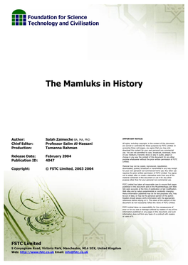 The Mamluks in History